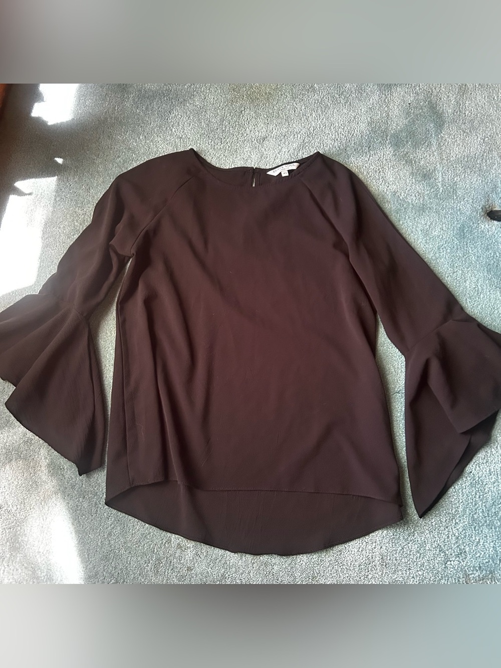 Brave Soul Black Bell Sleeve Textured Blouse